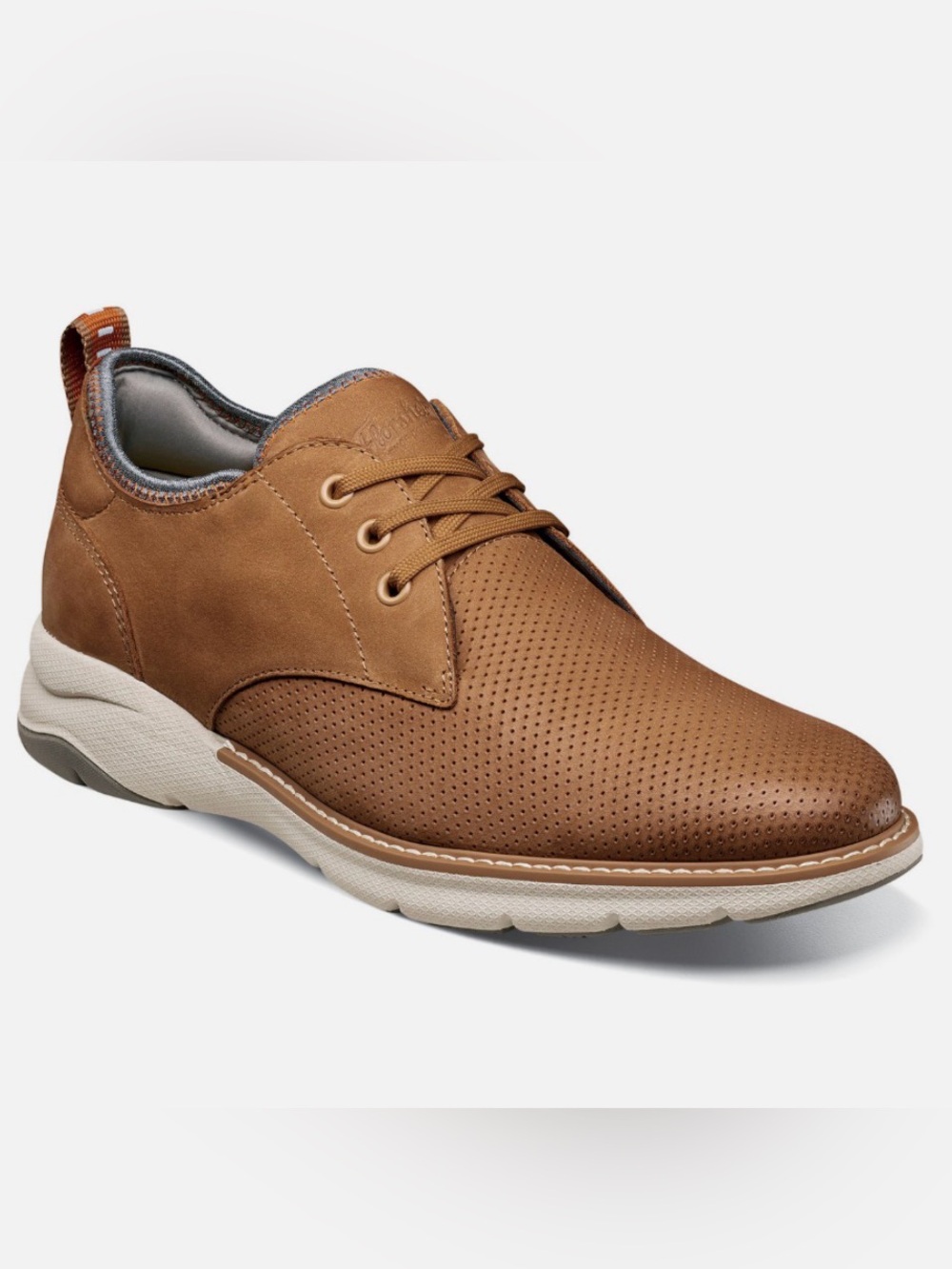 Florsheim Frenzi Men’s Oxford Tan Nubuck Dress-Casual Shoes Size 11W